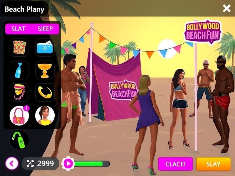 Bollywood Beach Fun character customization options